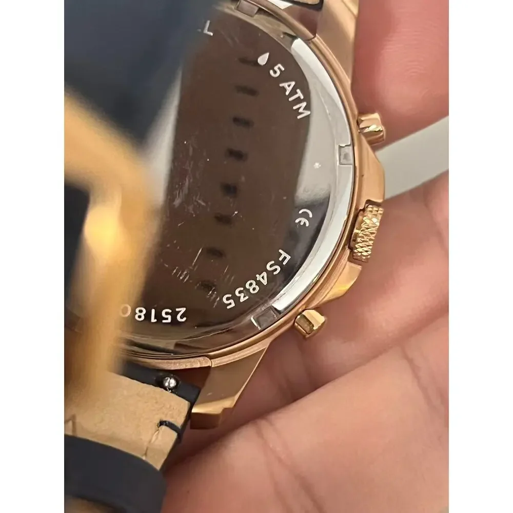 FOSSIL FS4835 Men's Rose Gold Large Dial Chronograph Wrist Watch
